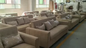 Beige Sofa Set Warehouse Display poster