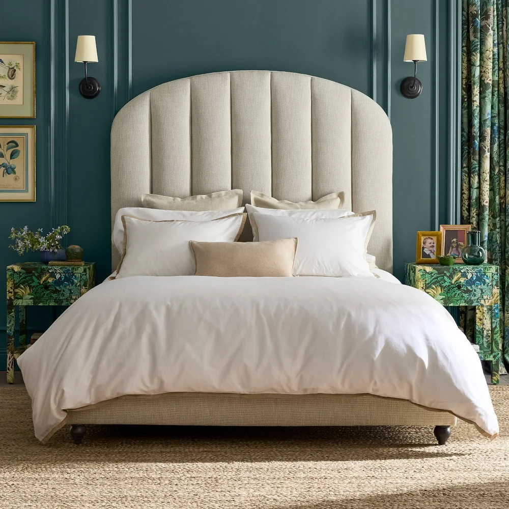 Channel tufted upholstered headboard for hotel beds Channel tufted upholstered headboard for hotel beds