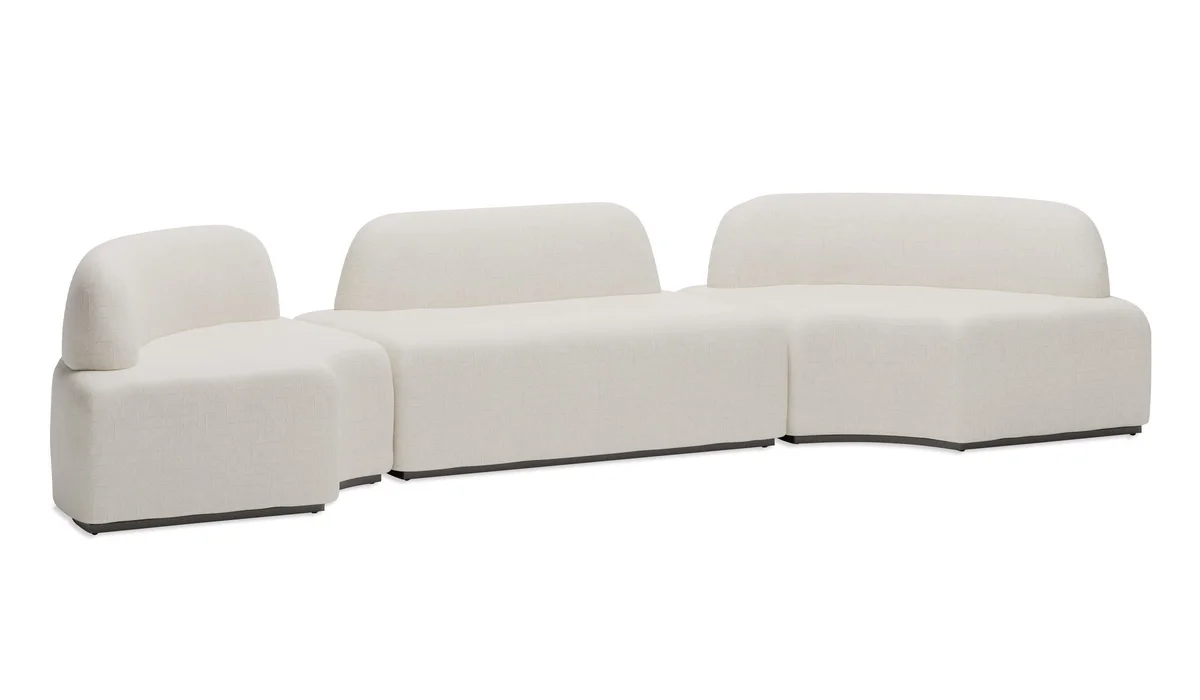Curved hotel sofa for public area seating