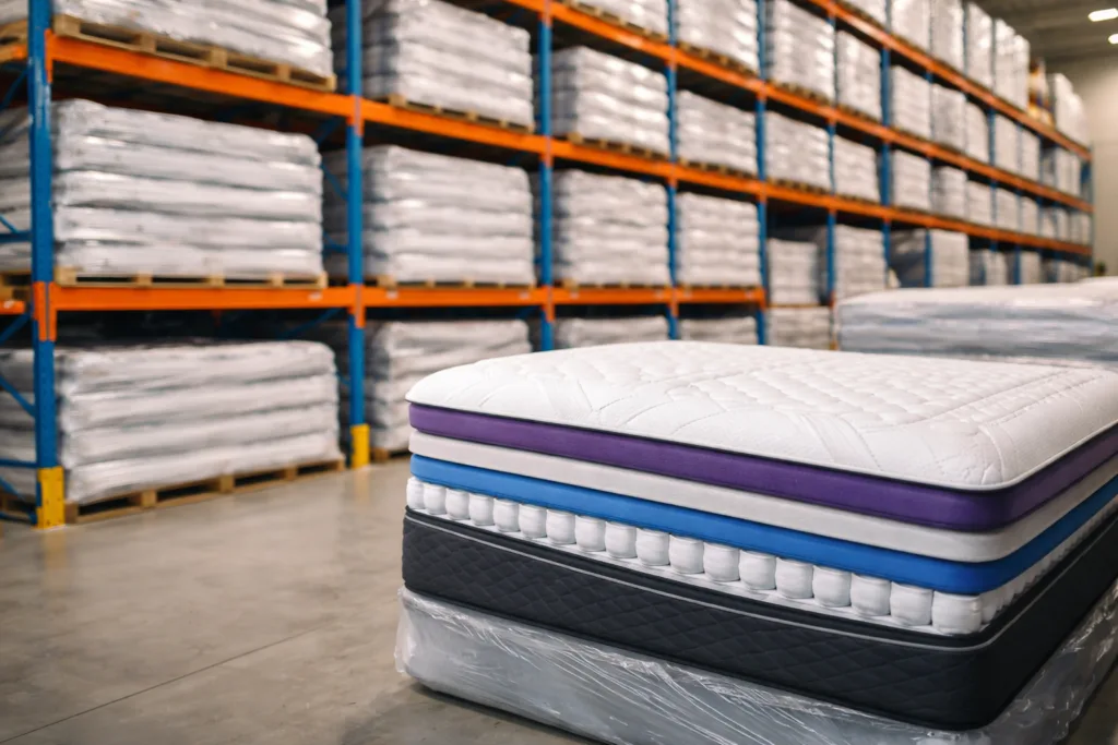 Roll pack mattress export packing for wholesale supply