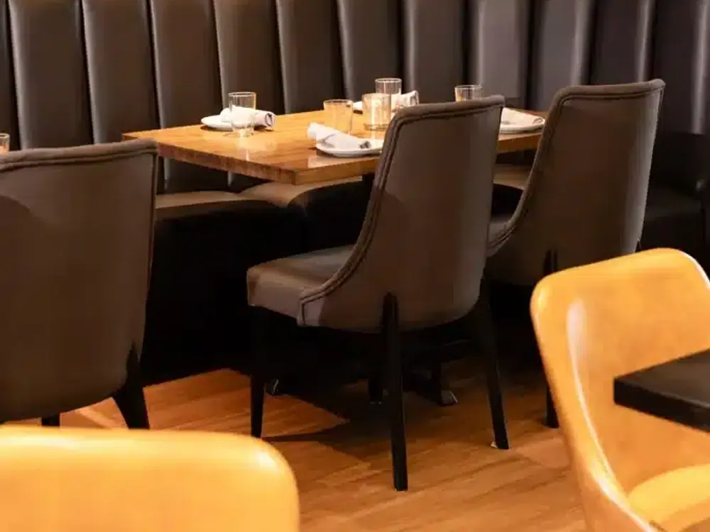 Upholstered dining chair set for commercial furniture projects