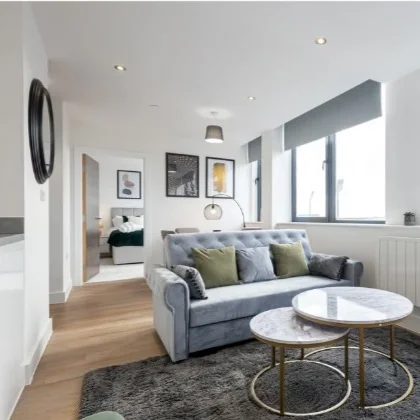 Apartment furniture package with sofa and coffee table for rental projects