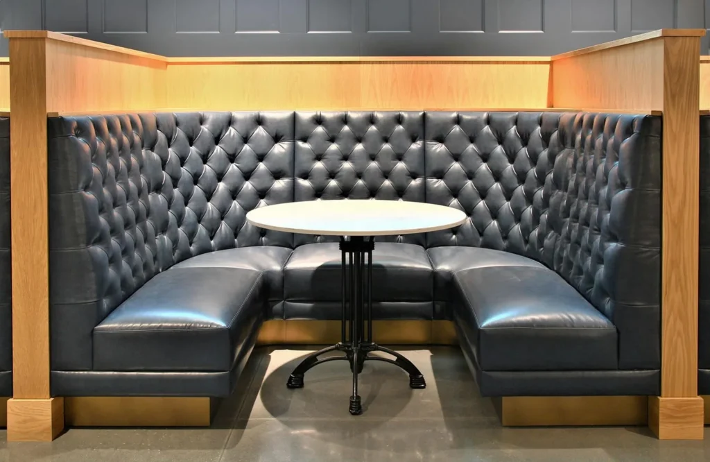 Banquette seating dimensions guide restaurant booth seating scene