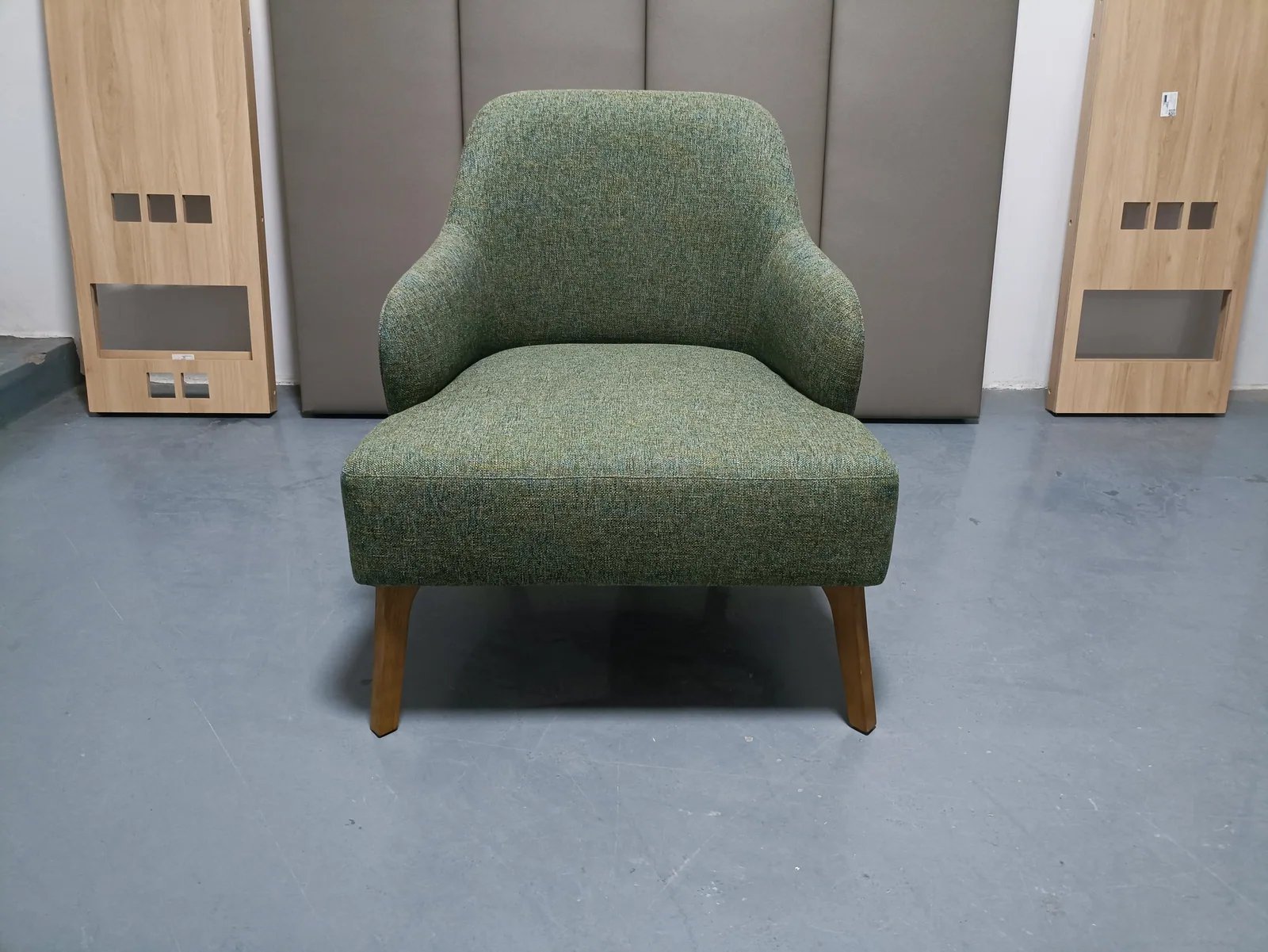 Green Upholstered Lounge Chair for Apartment and Hotel Projects for apartment project, hotel guestroom, office lounge furniture projects