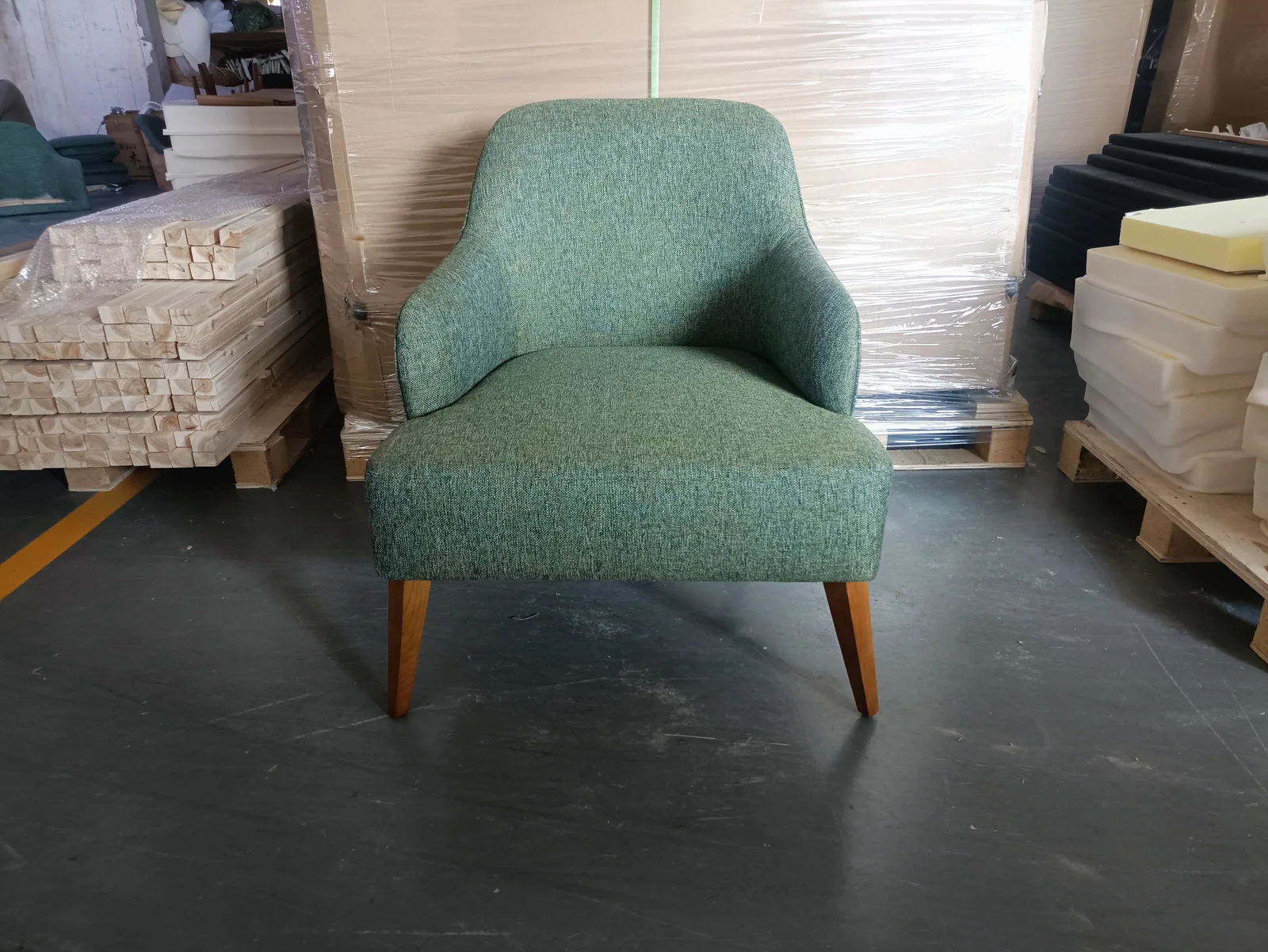 Teal Upholstered Lounge Chair for Hotel Room Corners for hotel guestroom, office lounge, apartment project furniture projects