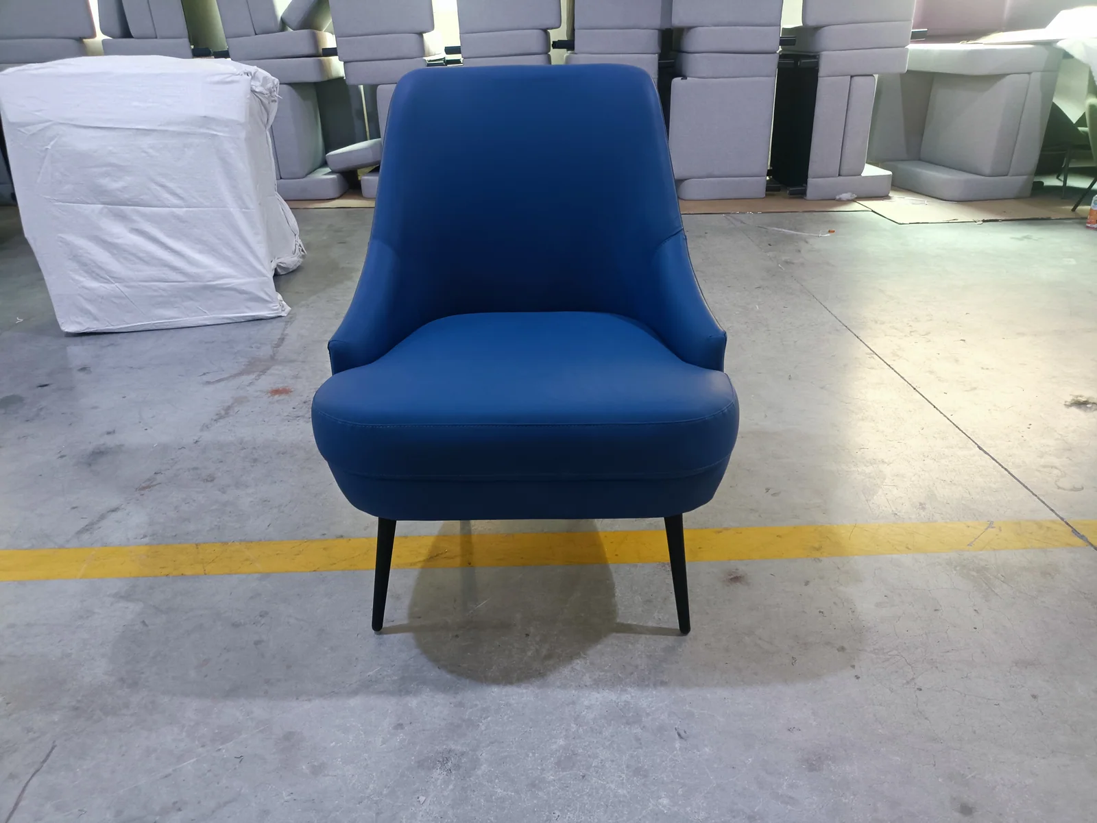Blue Upholstered Lounge Chair for Office Waiting Areas for office lounge, waiting area, commercial space furniture projects