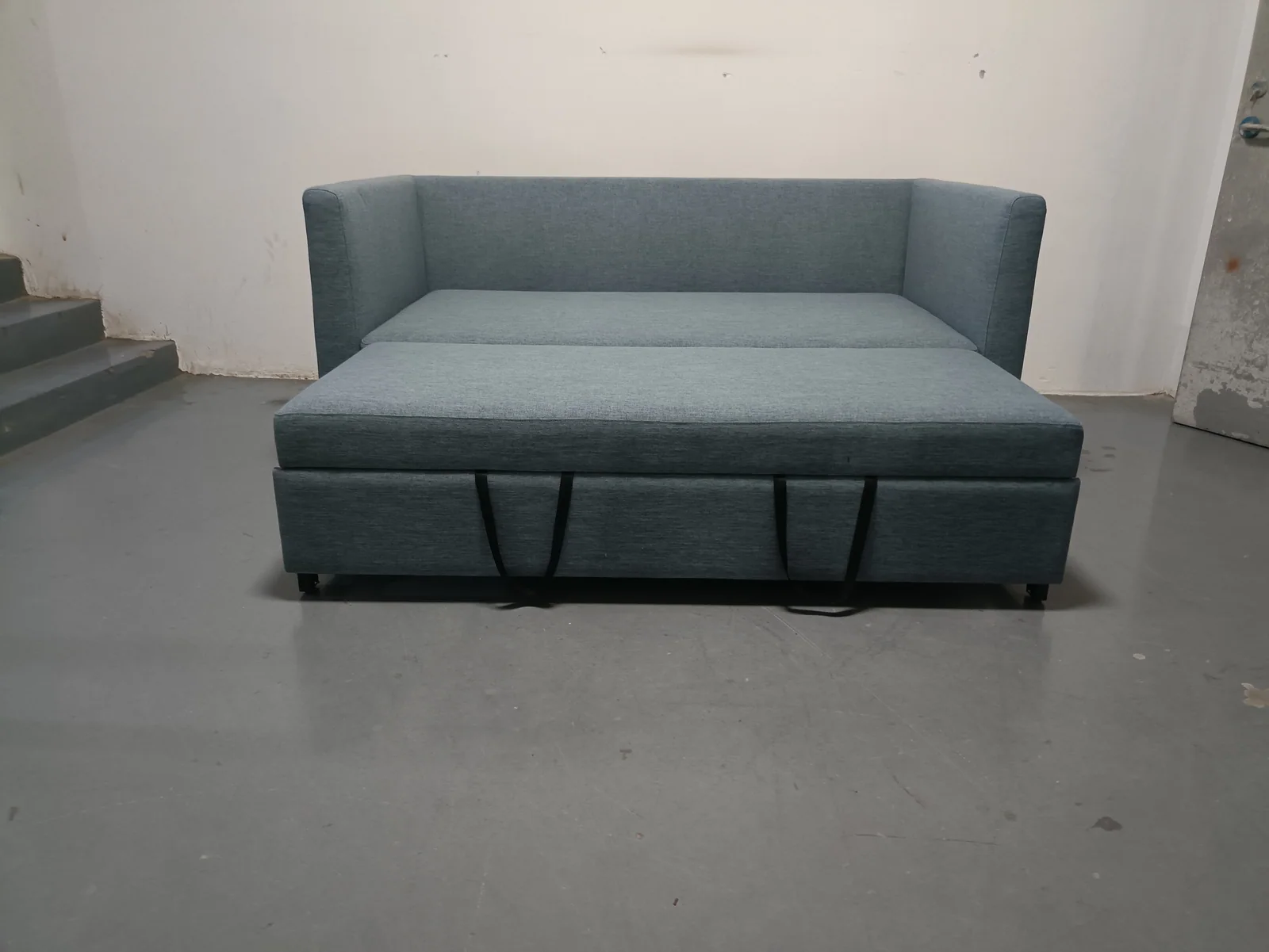 Grey Fabric Sofa Bed with Pull-Out Base for Office Lounges for office lounge, serviced apartment, wholesale program furniture projects
