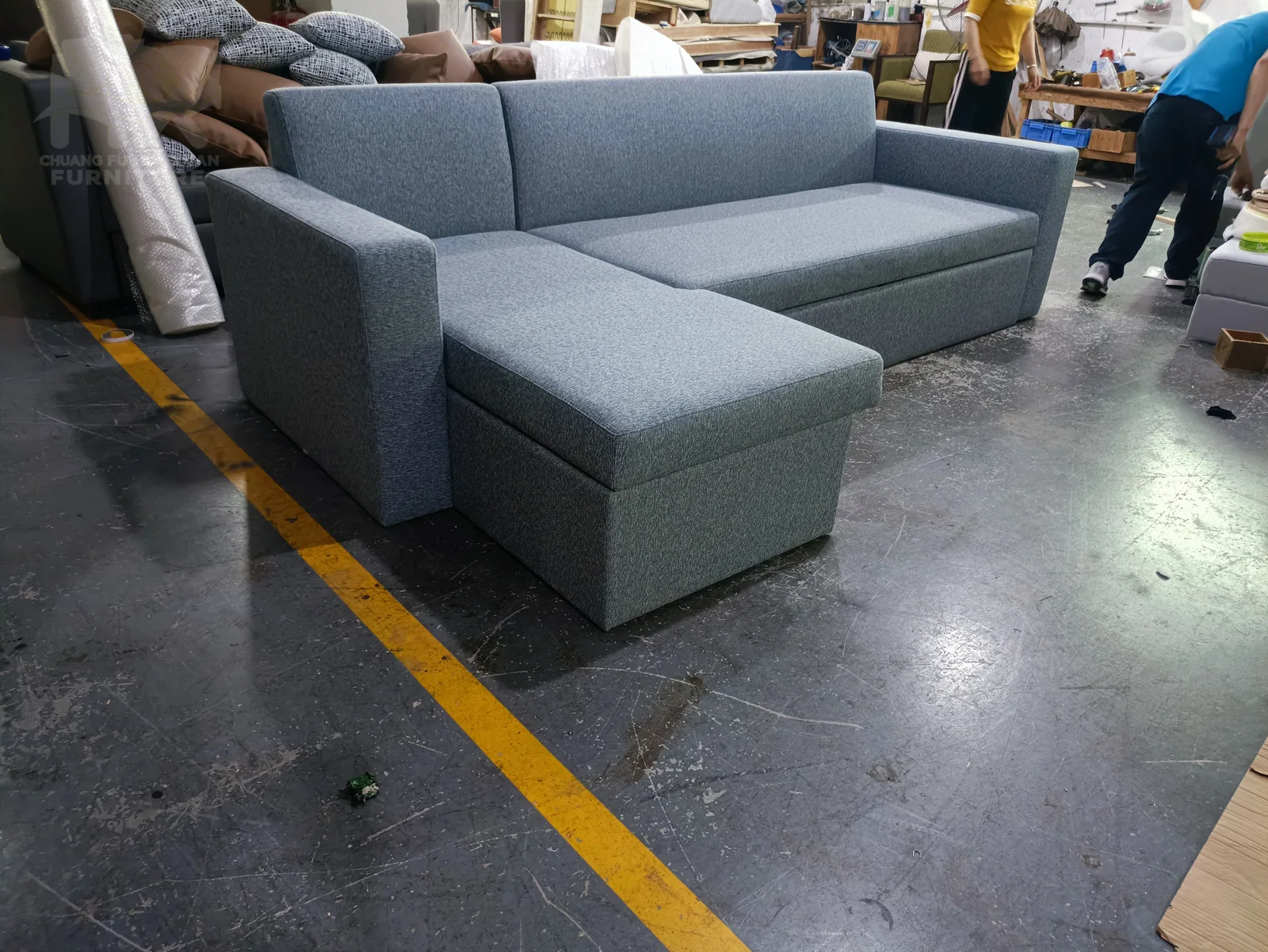 Grey Sectional Sofa for Apartment Furniture Packages for apartment project, villa project, wholesale program furniture projects
