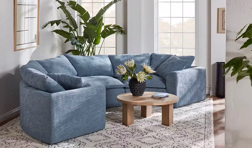 Modern curved sofa idea for a living room seating layout Modern curved sofa idea for a living room seating layout