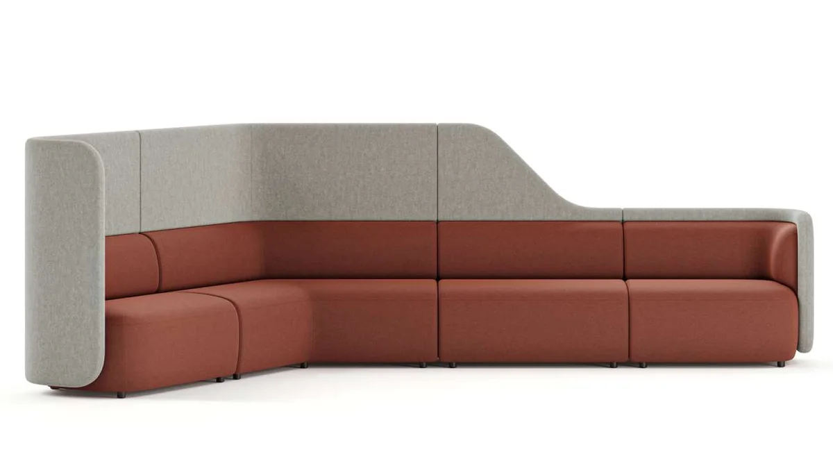 Modular sectional sofa showing separate modules for layout planning