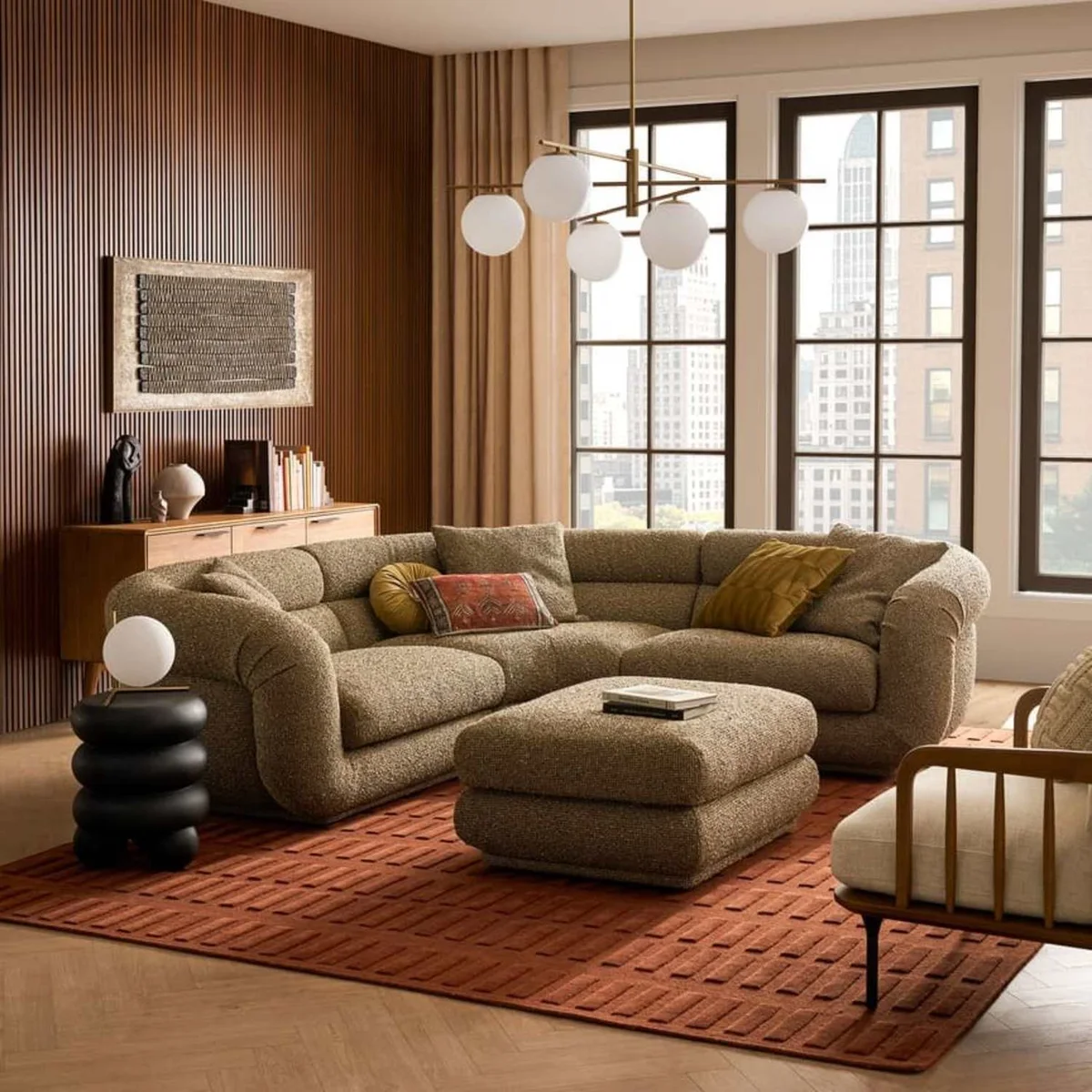 Sectional sofa lounge layout for open living rooms and project spaces Sectional sofa lounge layout for open living rooms and project spaces