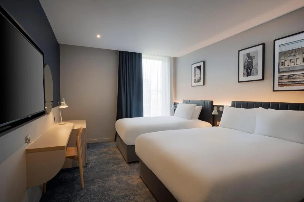 Serviced apartment guest room furniture with bed sofa and chair