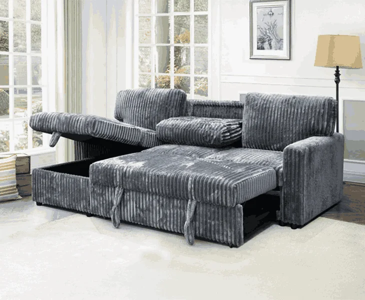 Sofa bed folding mechanism detail for B2B buyers