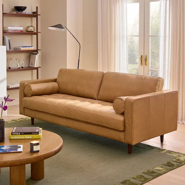 Sofa bed for small spaces with clean upholstery detail Sofa bed for small spaces with clean upholstery detail