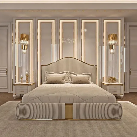 Upholstered bed frame slat structure detail with wood support system Upholstered bed frame slat structure detail with wood support system
