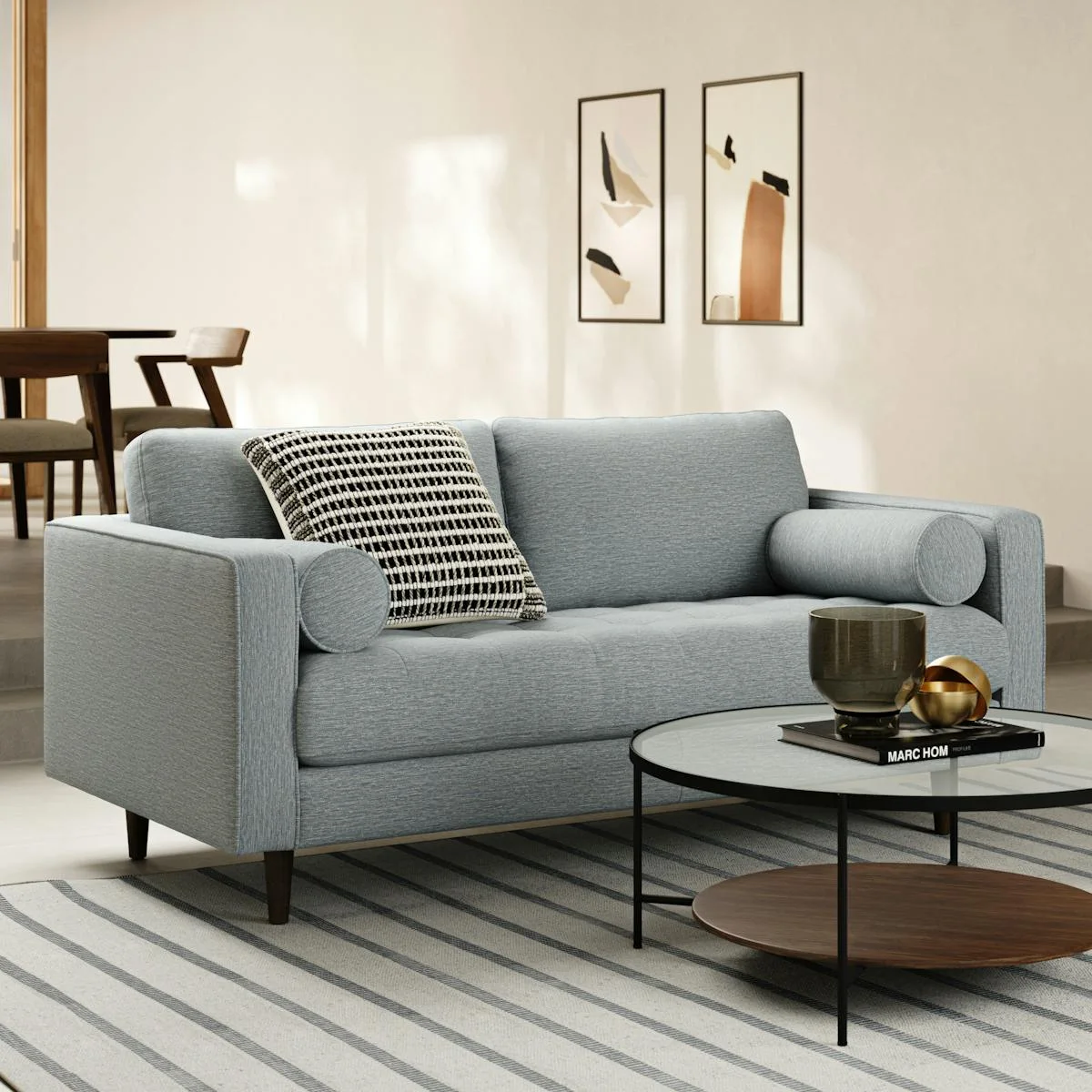 Apartment Sofa Upholstery and Cushion Detail Apartment sofa upholstery detail for B2B buyers