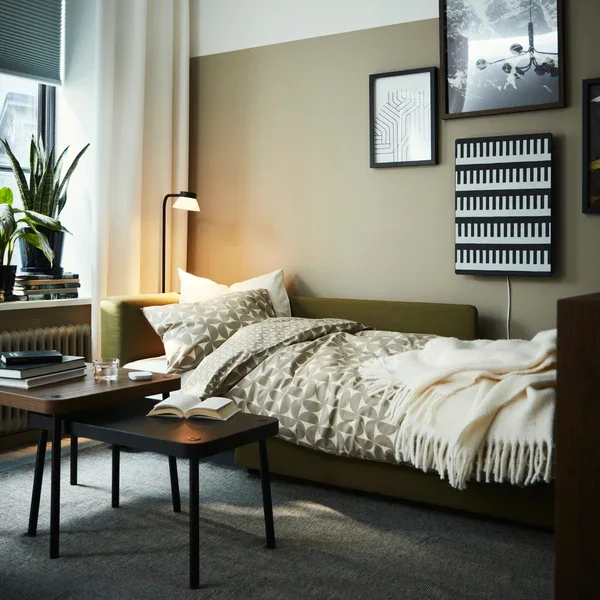 Armless sleeper sofa opened for sleeping Armless sleeper sofa opened for sleeping