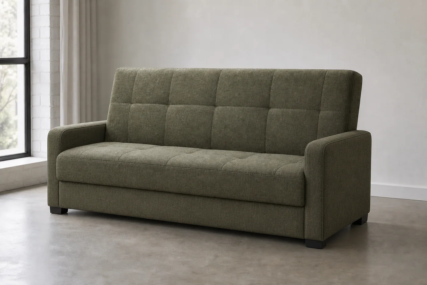 Click-clack sofa bed closed Click clack sofa bed in closed position