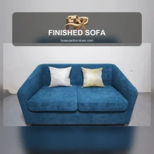 Square cover image for blue finished sofa display for b2b buyers video.