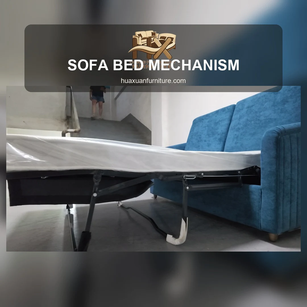 Blue Sofa Bed Mechanism Function Demo poster