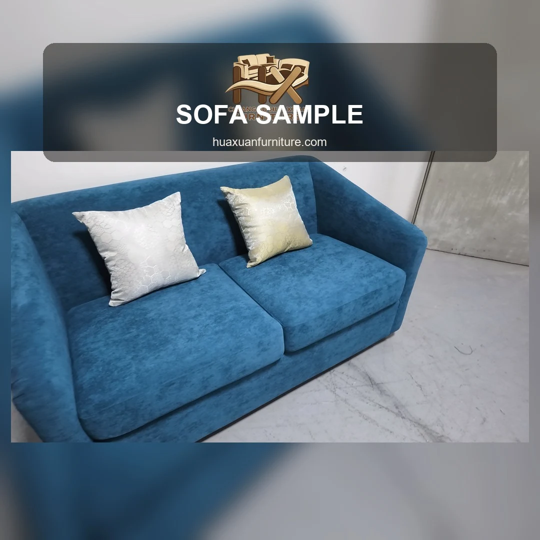 Blue Sofa Sample Display for Projects poster