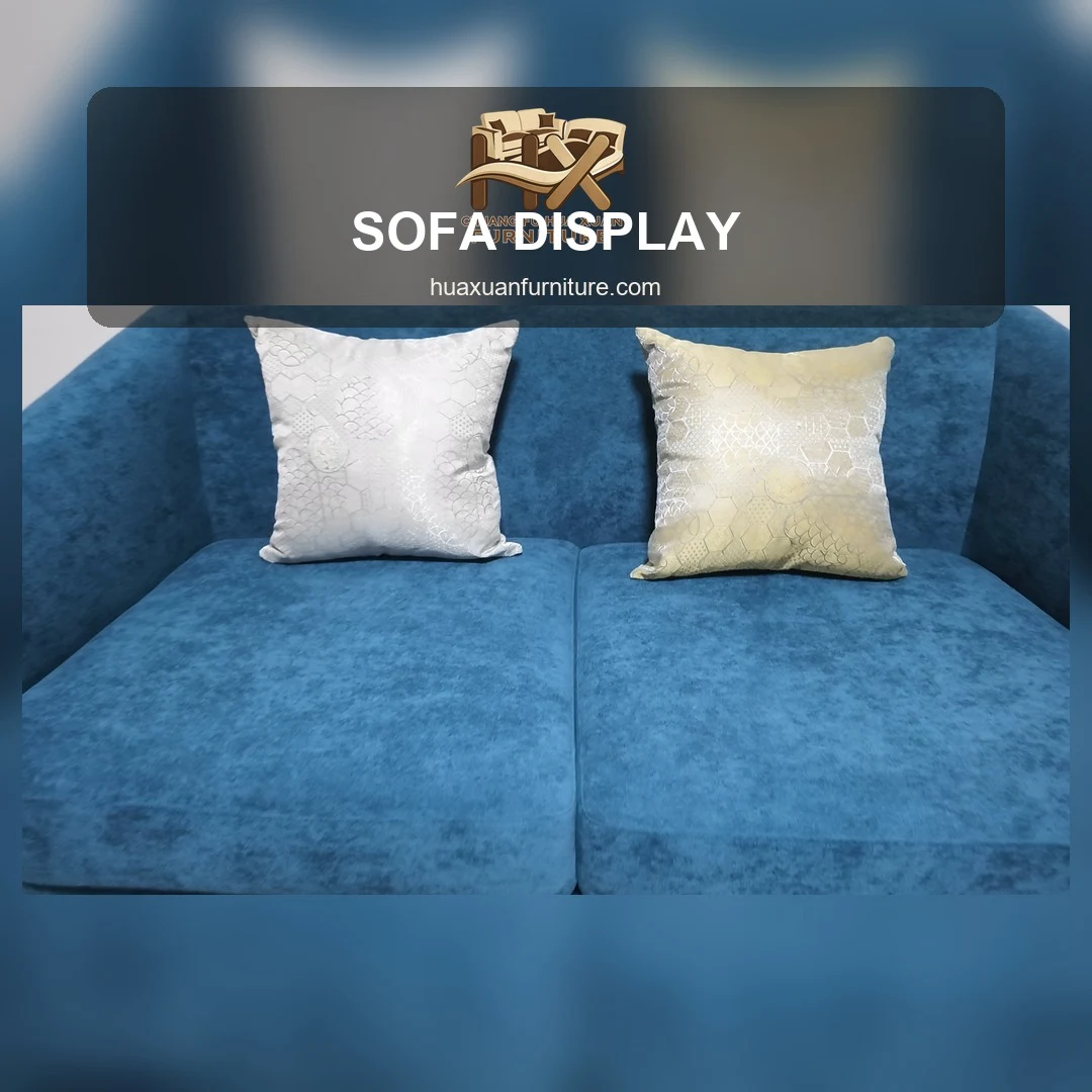 Blue Sofa Upholstery Detail Display poster