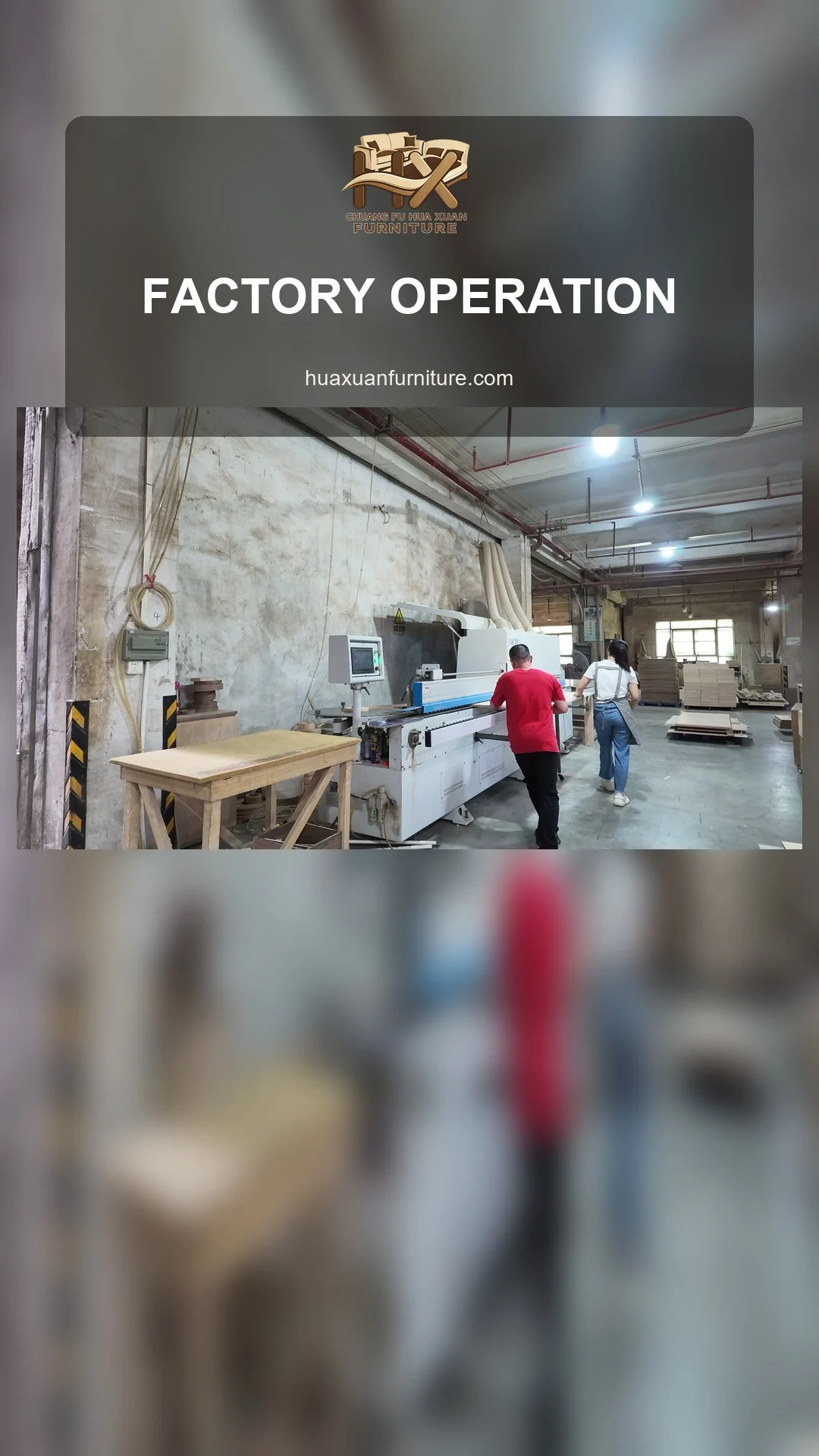 Factory Machine Operation for Furniture Parts poster