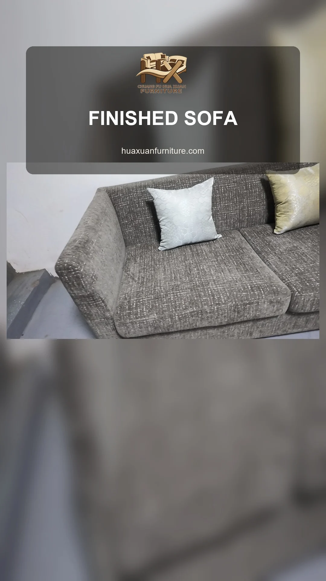 Gray Finished Sofa Display for Project Seating poster