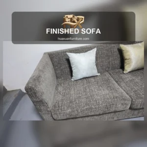 Square cover image for gray finished sofa display for project seating video.