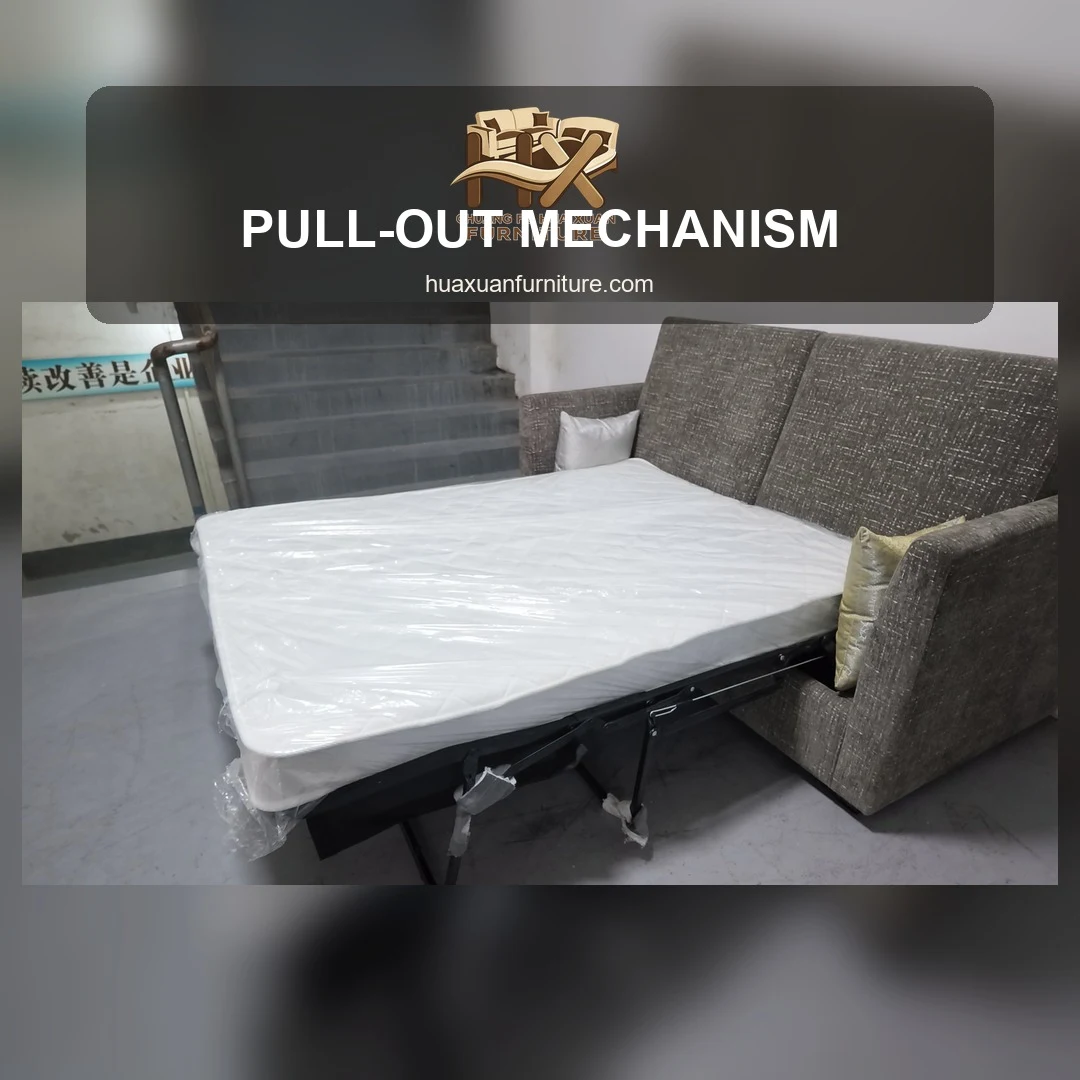 Gray Sofa Bed Pull-out Mechanism Demo poster