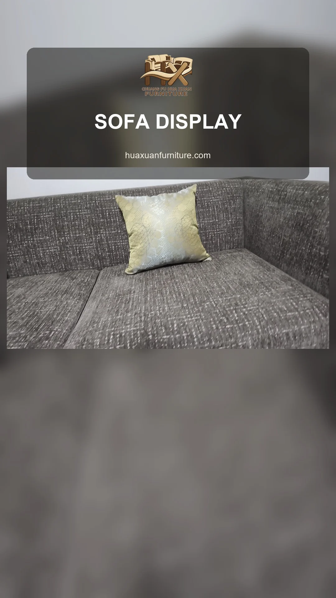 Gray Sofa Upholstery Detail Display poster