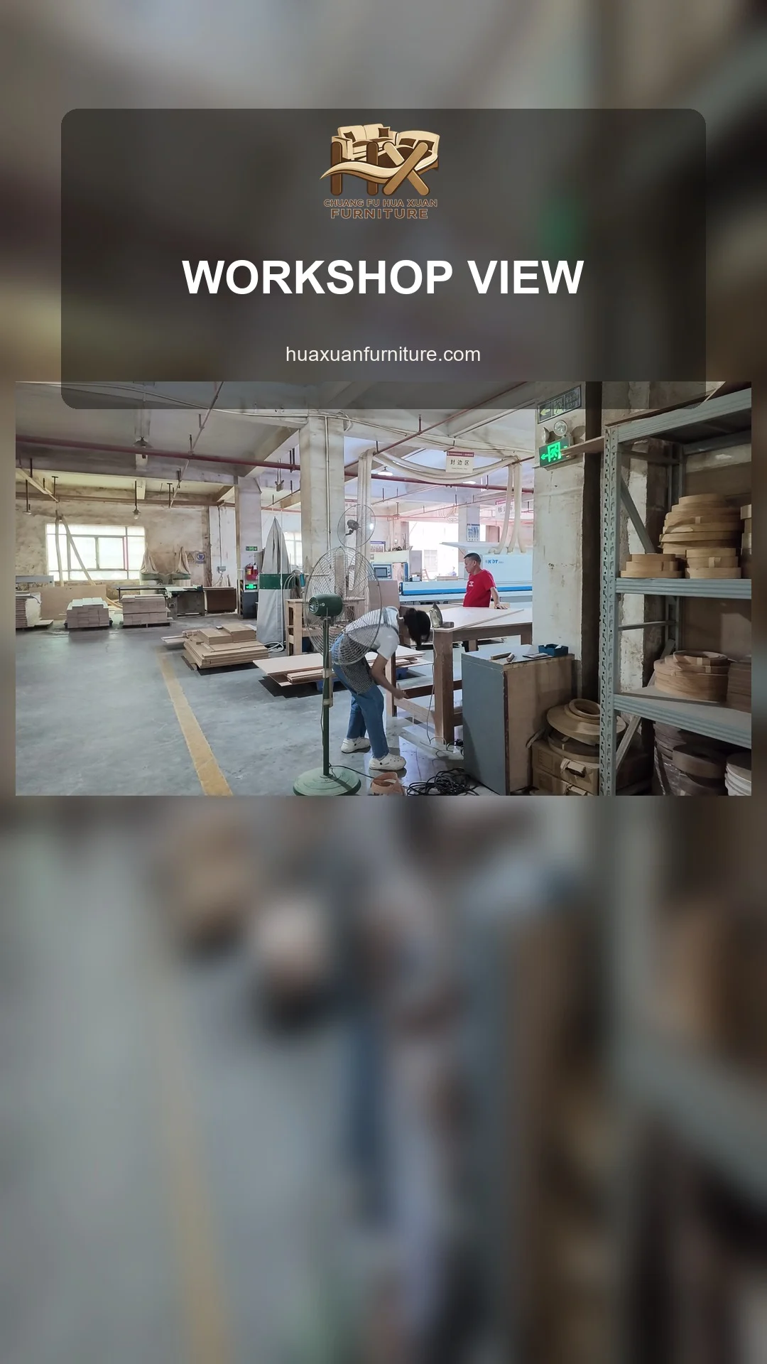 Woodwork Production Process in HUAXUAN Workshop poster