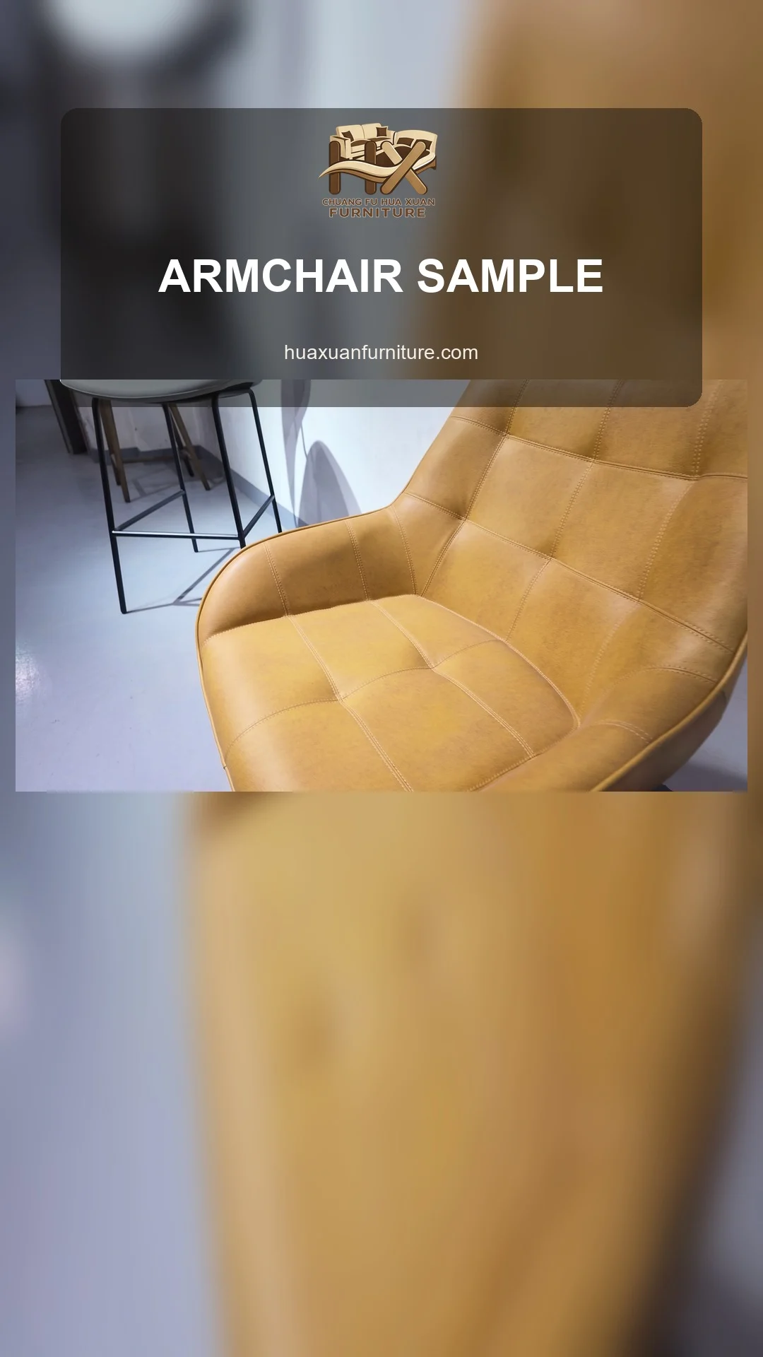 Yellow Armchair Seating Detail Display poster