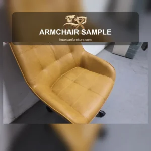 Square cover image for yellow swivel armchair sample review video.