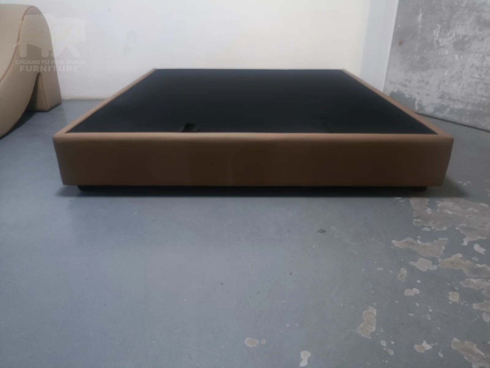 Dark Upholstered Platform Bed for Boutique Hotel Rooms for boutique hotel, apartment project, wholesale program furniture projects