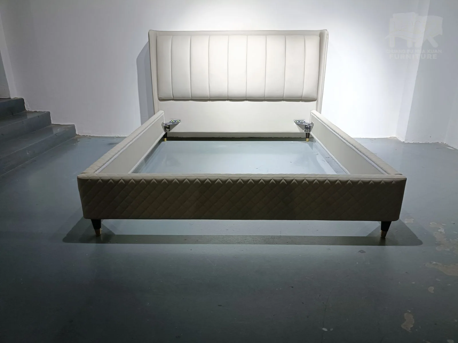 White Channel Headboard Bed for Hotel Guestrooms for hotel guestroom, serviced apartment, furniture brand oem furniture projects