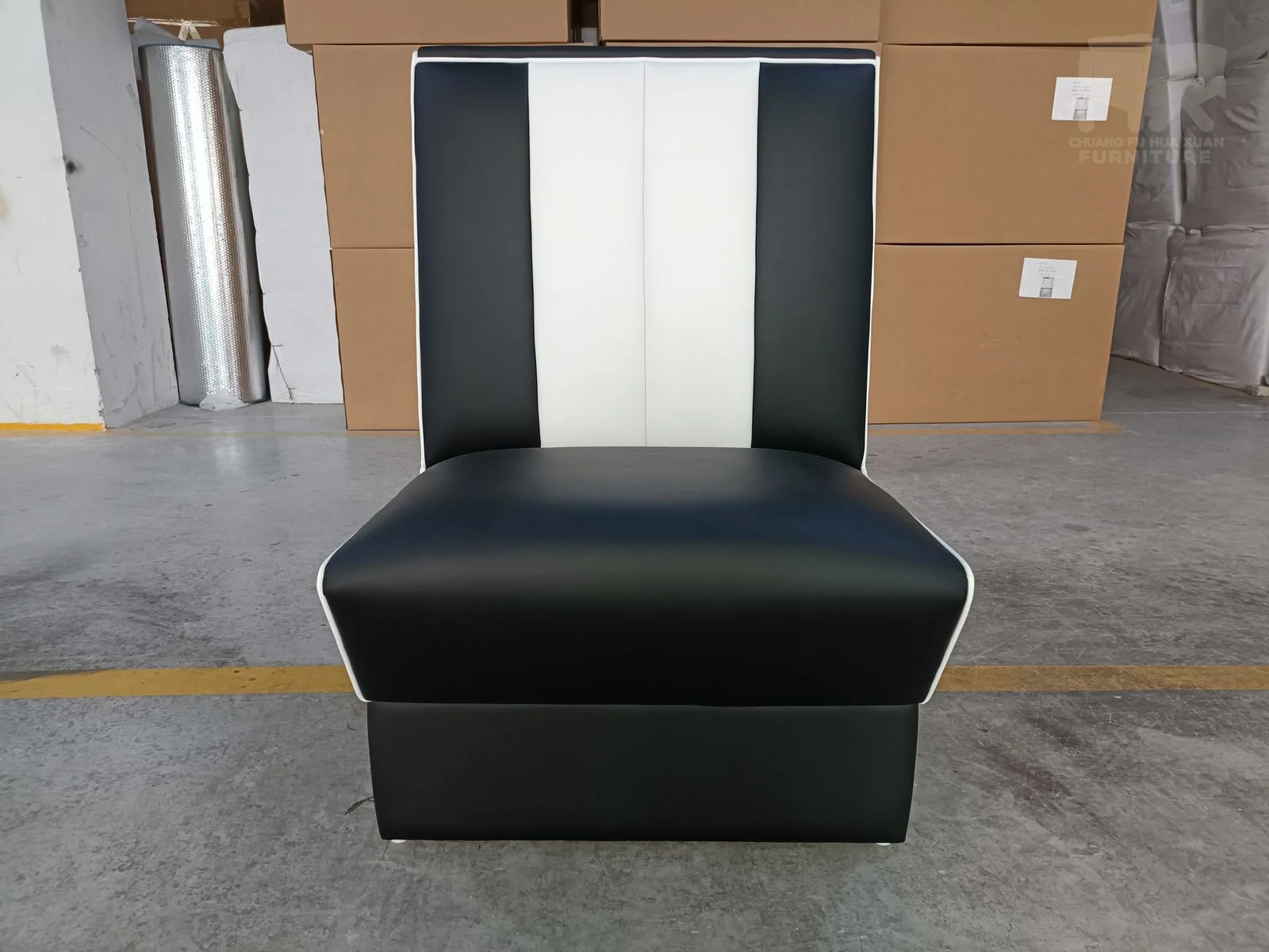 Black High-Back Banquette Seating for Restaurant Projects for restaurant, hotel dining area, commercial space furniture projects