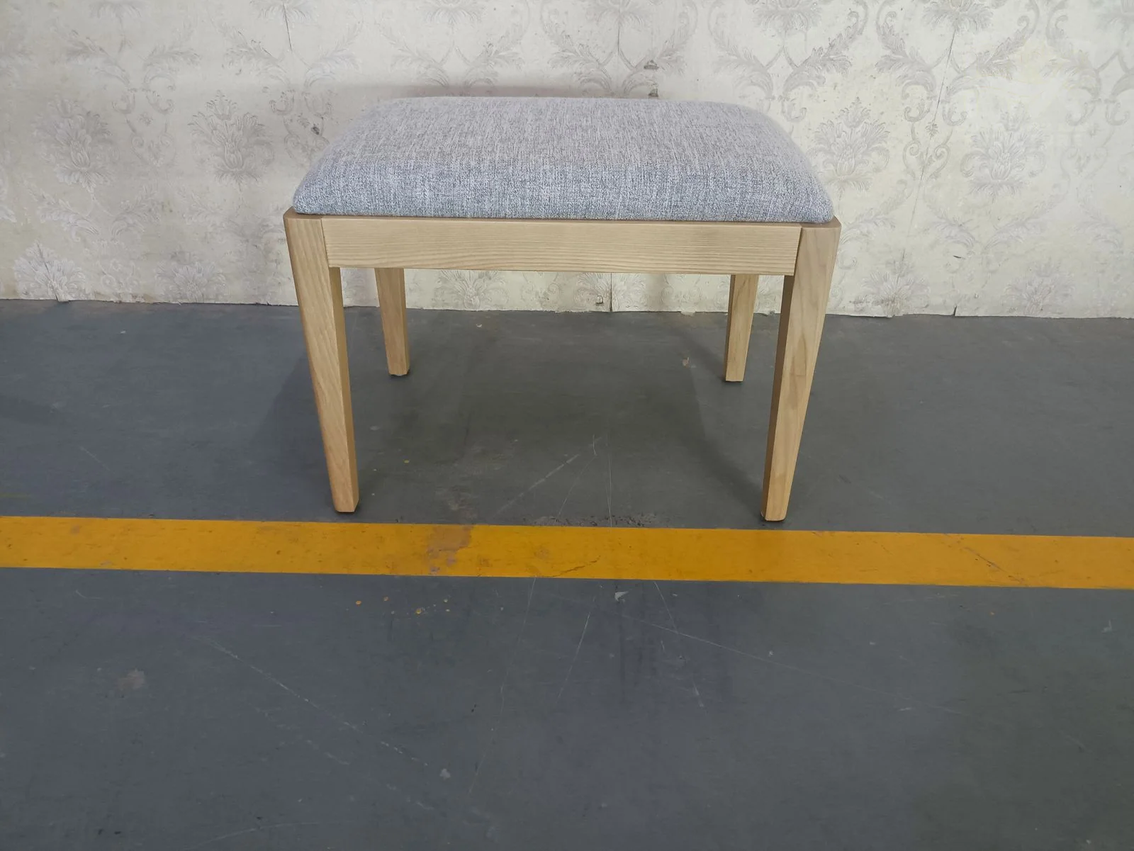 Grey Upholstered End Bench for Hotel Bedroom Projects for hotel guestroom, apartment bedroom, villa project furniture projects