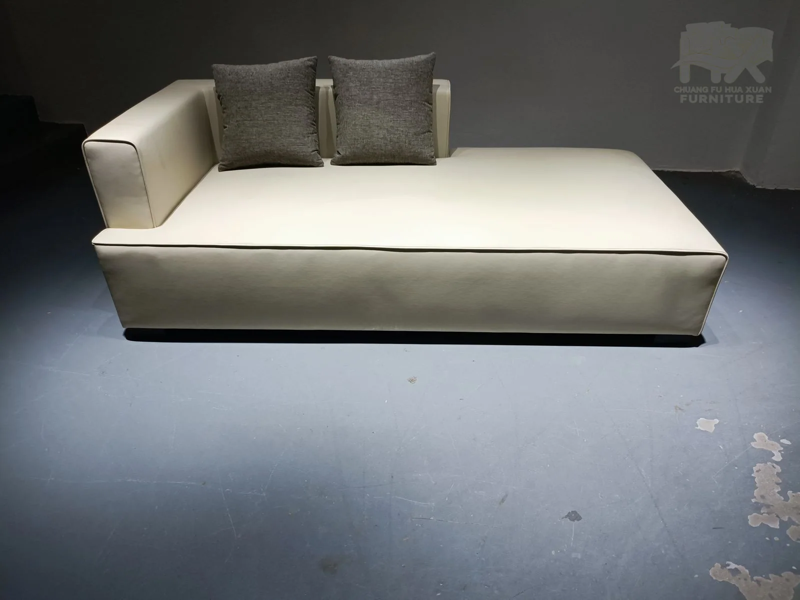 Ivory Upholstered Daybed Bench for Hotel Suite Projects for hotel suite, apartment project, commercial lounge furniture projects