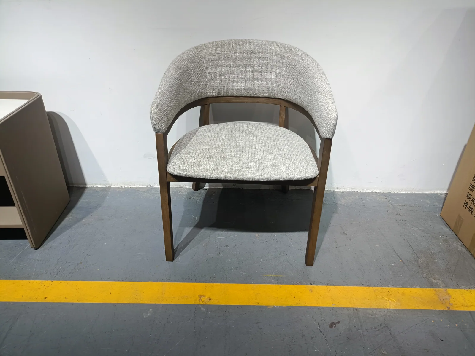 Grey Wraparound Lounge Chair for Hotel Lobby Corners for hotel lobby, office lounge, apartment project furniture projects