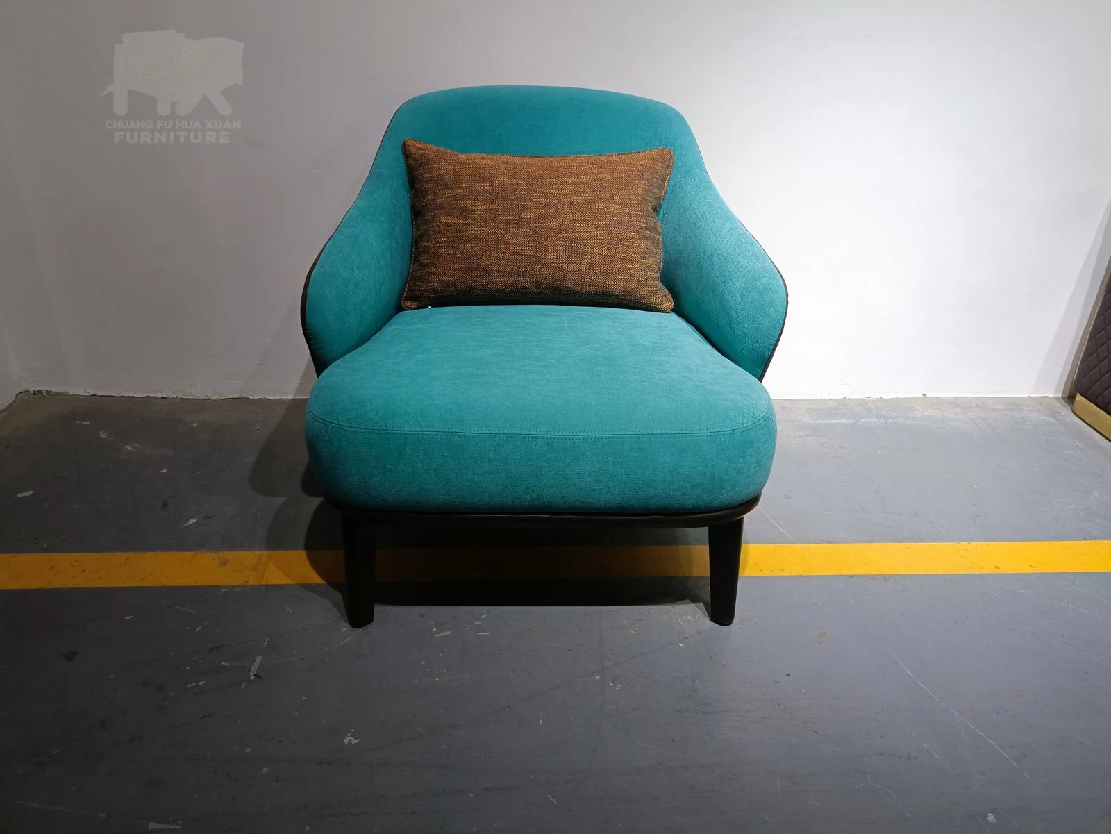 Teal Accent Lounge Chair for Office Reception Areas for office reception, hotel lobby, apartment clubhouse furniture projects