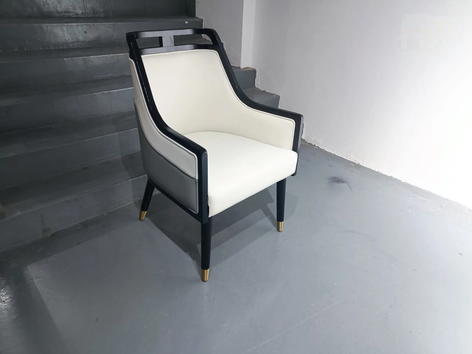 Black and White Dining Armchair for Hotel Restaurants for hotel dining area, restaurant, private dining room furniture projects