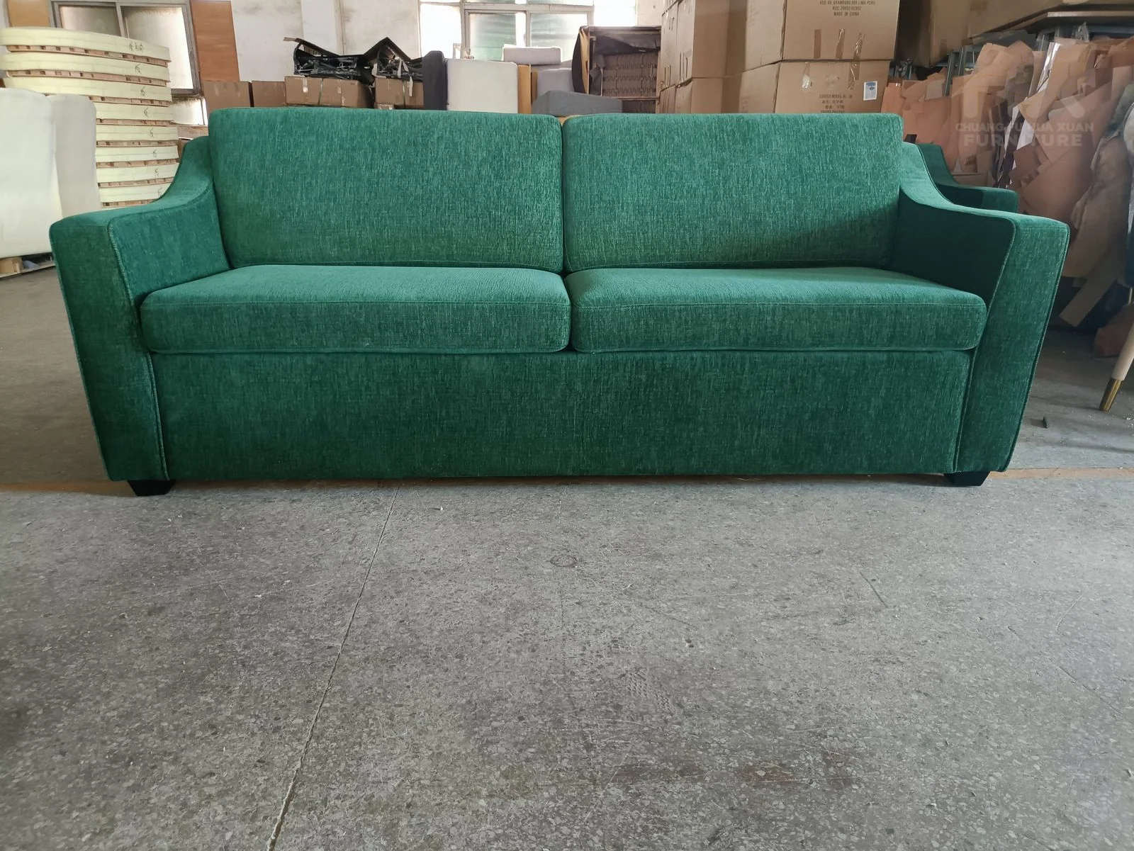 Green Fabric Sofa for Apartment Clubhouse Lounges for apartment clubhouse, office lounge, wholesale program furniture projects