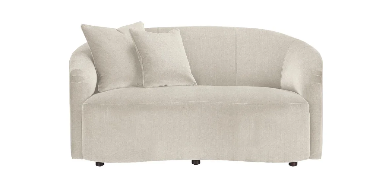 Low arm sofa product scene for compact room
