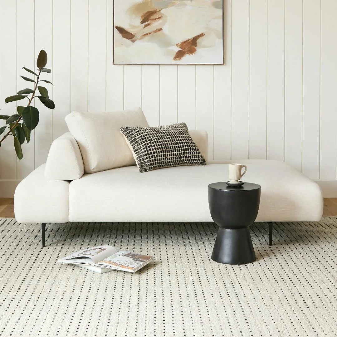 Modern chaise lounge sofa in apartment Modern chaise lounge sofa in apartment