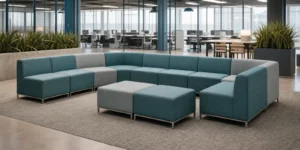 Modular office sofa guide for a breakout area