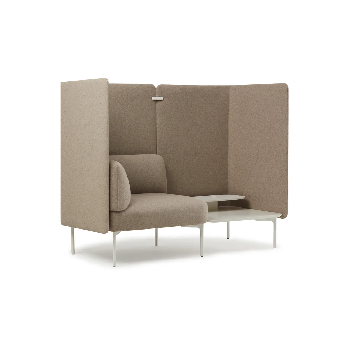 Office sofa upholstery and armrest detail