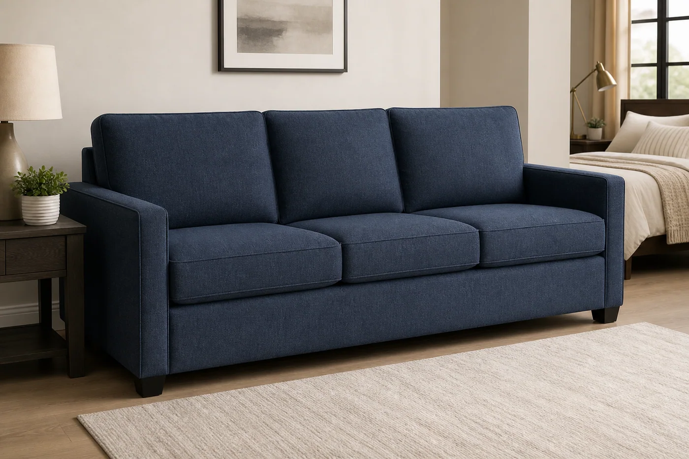 Pull-out sofa bed closed Pull out sofa bed in closed position