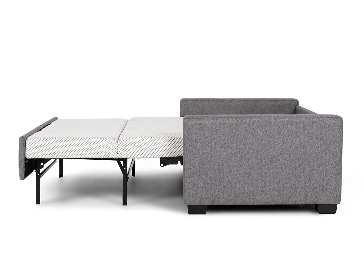 Recliner sleeper sofa opened for sleeping Recliner sleeper sofa opened for sleeping