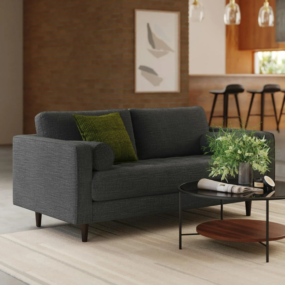 Small loveseat sofa for compact space Small loveseat sofa for compact space
